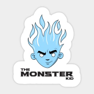 The Monster Kid (White and Blue) Sticker